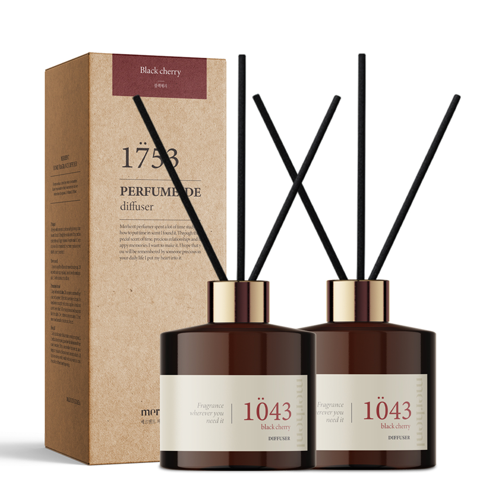 1+1 메르헨트 퍼퓸 디퓨저 블랙체리 200ml 대용량 향기좋은 방향제 아로마 화장실