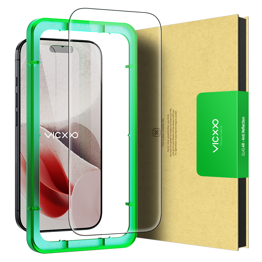 빅쏘 AR 저반사 고화질 강화유리 필름 아이폰16 프로, 1매입