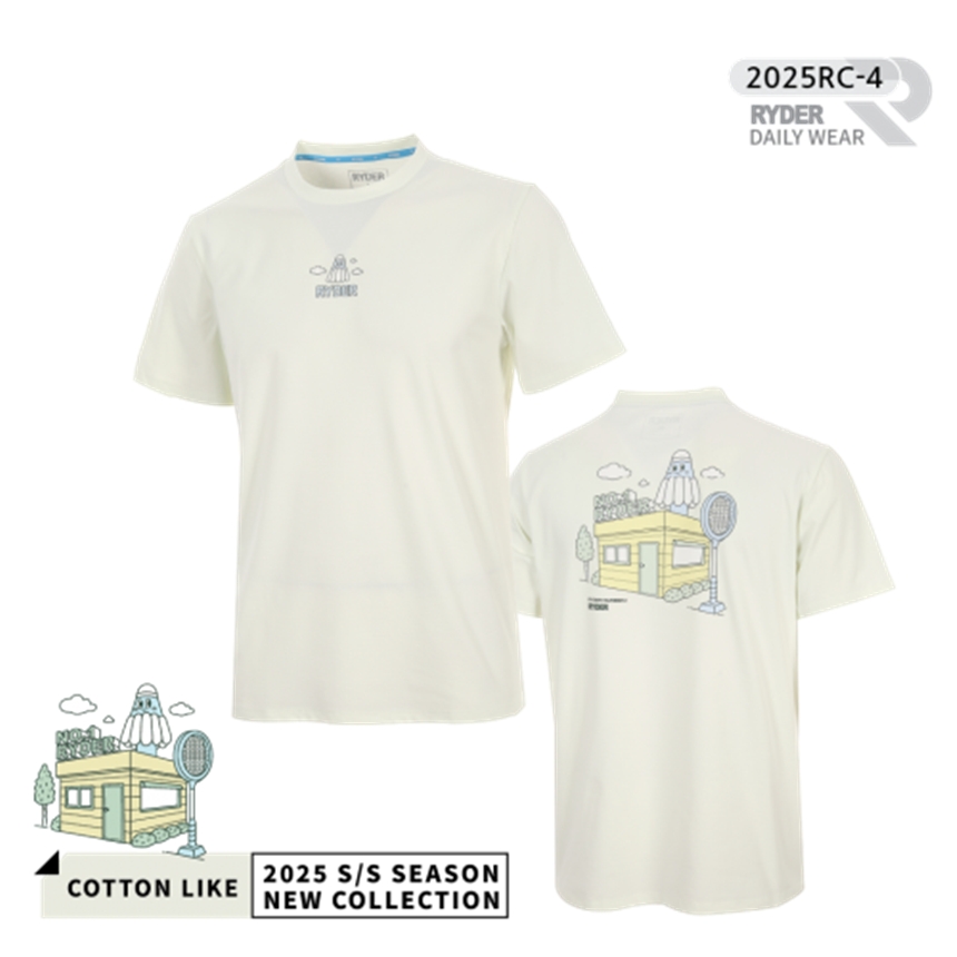라이더 2025RC-4 코튼라이크 남여공용 반팔티셔츠 배드민턴 복 탁구 스쿼시 스포츠의류 - 상품 이미지