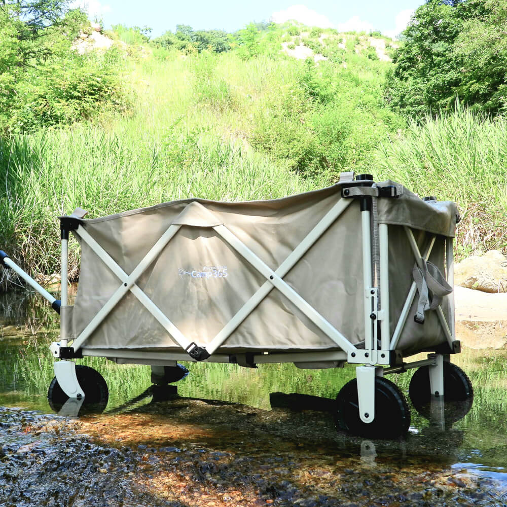 캠프365 파파웨건 폴딩카트 캠핑 카트 수레 웨건 접이식 손수레 160kg 내하중 특대