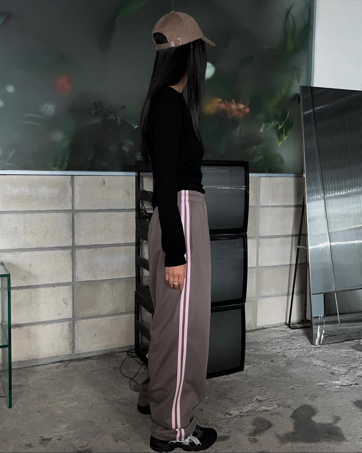 와이드팬츠 밴딩팬츠 편한바지 모노트랙팬츠 상세 이미지 3
