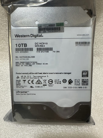 Western Digital 10T 하드 드라이브 WD 10TB DC HC510 기계식 HUH721010ALE600 헬륨 디스크