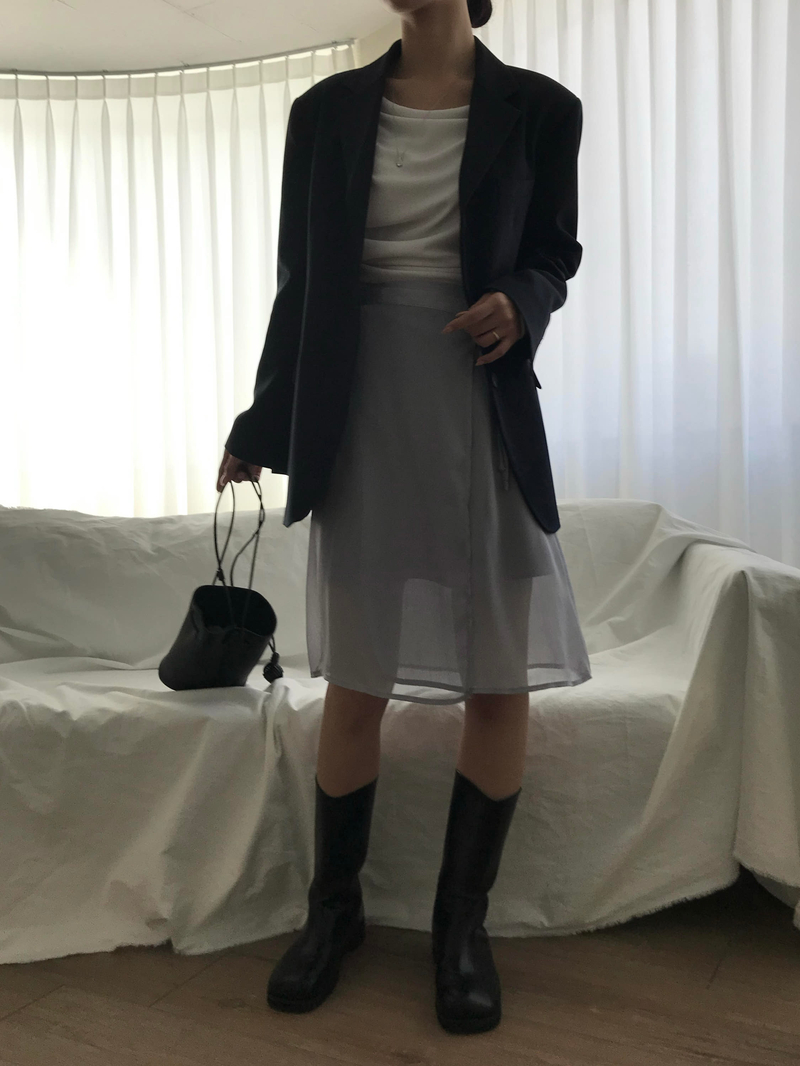 [속치마SET] 캐머런 레이어드 랩 스커트 상세 이미지 46