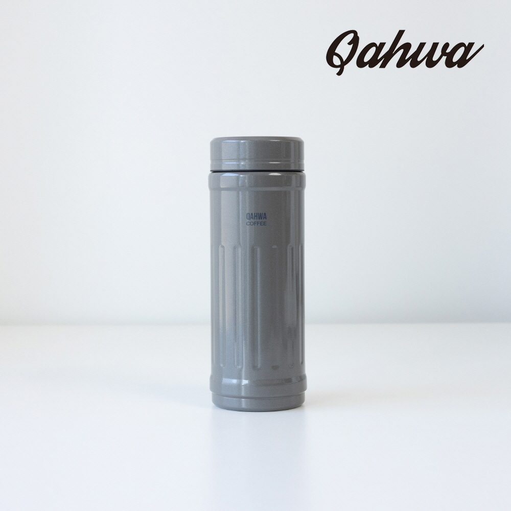 [정식수입] QAHWA 카와 텀블러 그레이 커피 텀블러 테프론 코팅 410ml - 상품 이미지