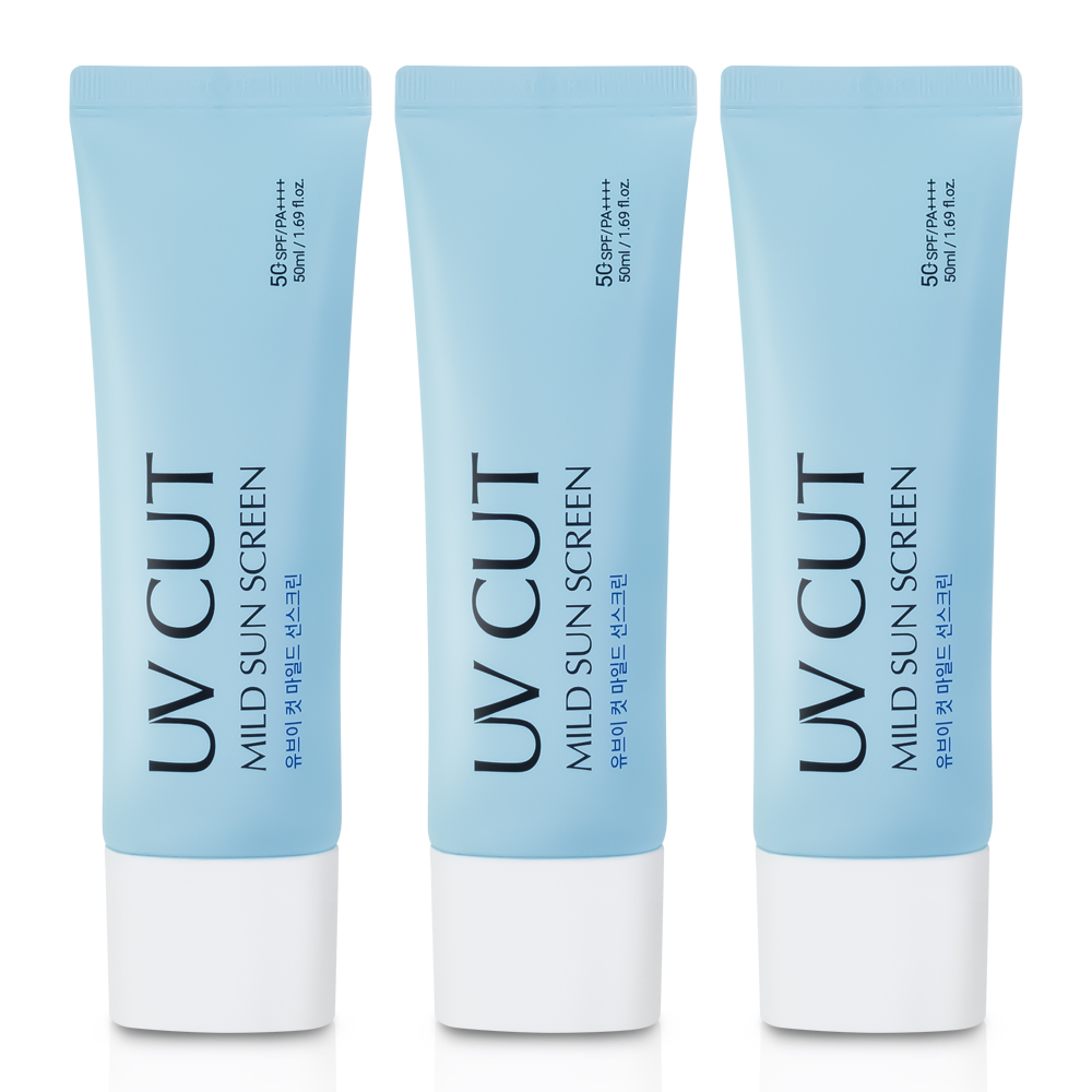 에네스티 유브이 컷 마일드 선스크린(SPF50+) 순한 선크림 50ml, 3개 제품 이미지