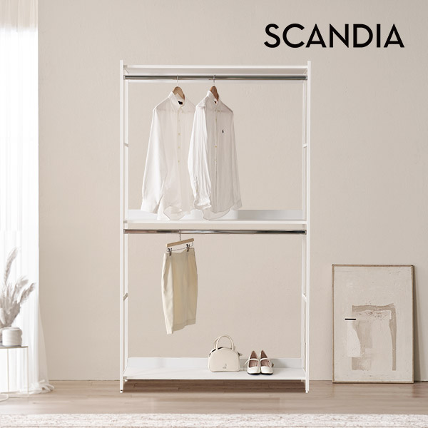 스칸디아 노든 철제 드레스룸 시스템장 1200 2단 옷장 - 상품 이미지