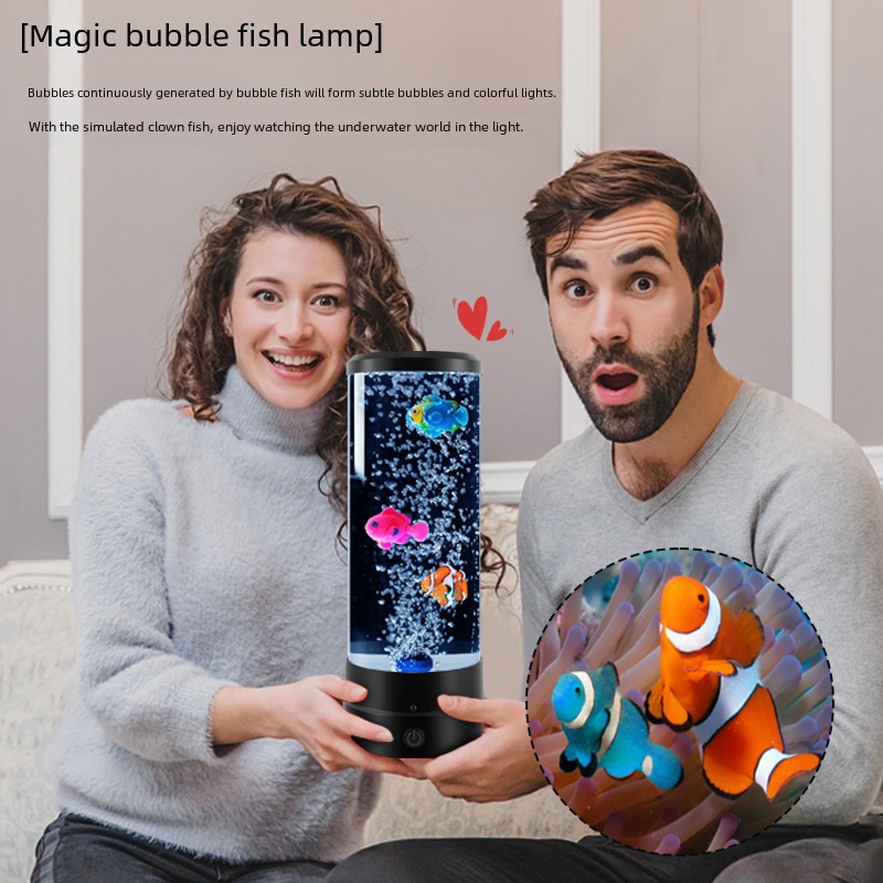 12인치 LED 버블피쉬 LED 무드등 침실 테이블램프 선물 홈데코 조명 - 상세 이미지 2