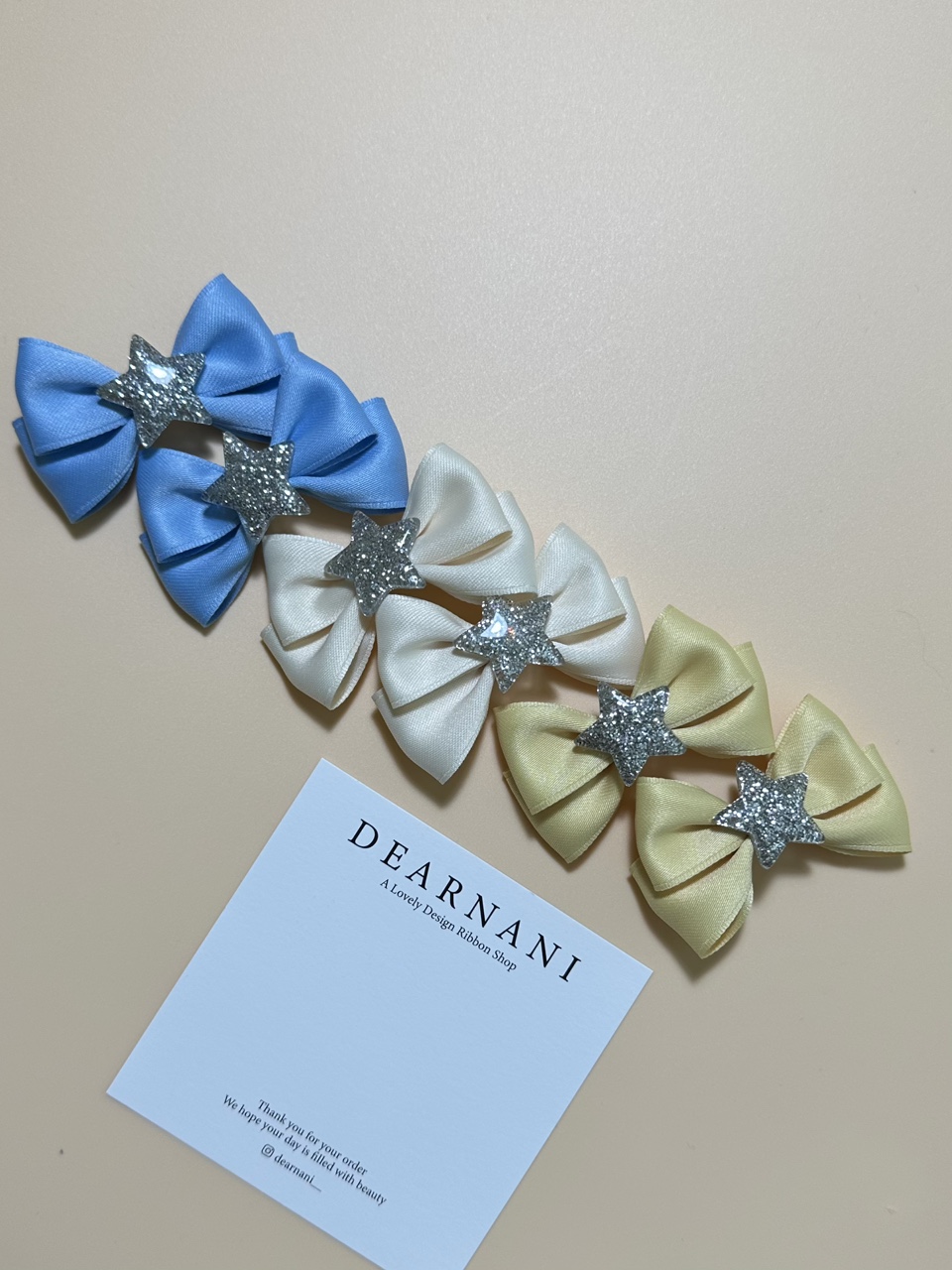 [디얼나니] Pink Stella Ribbon Pin (2개세트) 이미지 7