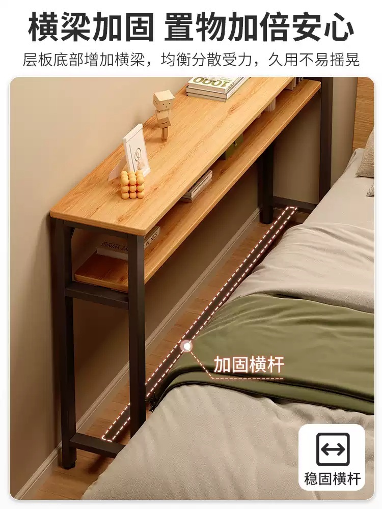 침대머리장 거실 사이드 침실 틈새 얇은 선반 좁은 슬림 안방 테이블 - 상세 이미지 2