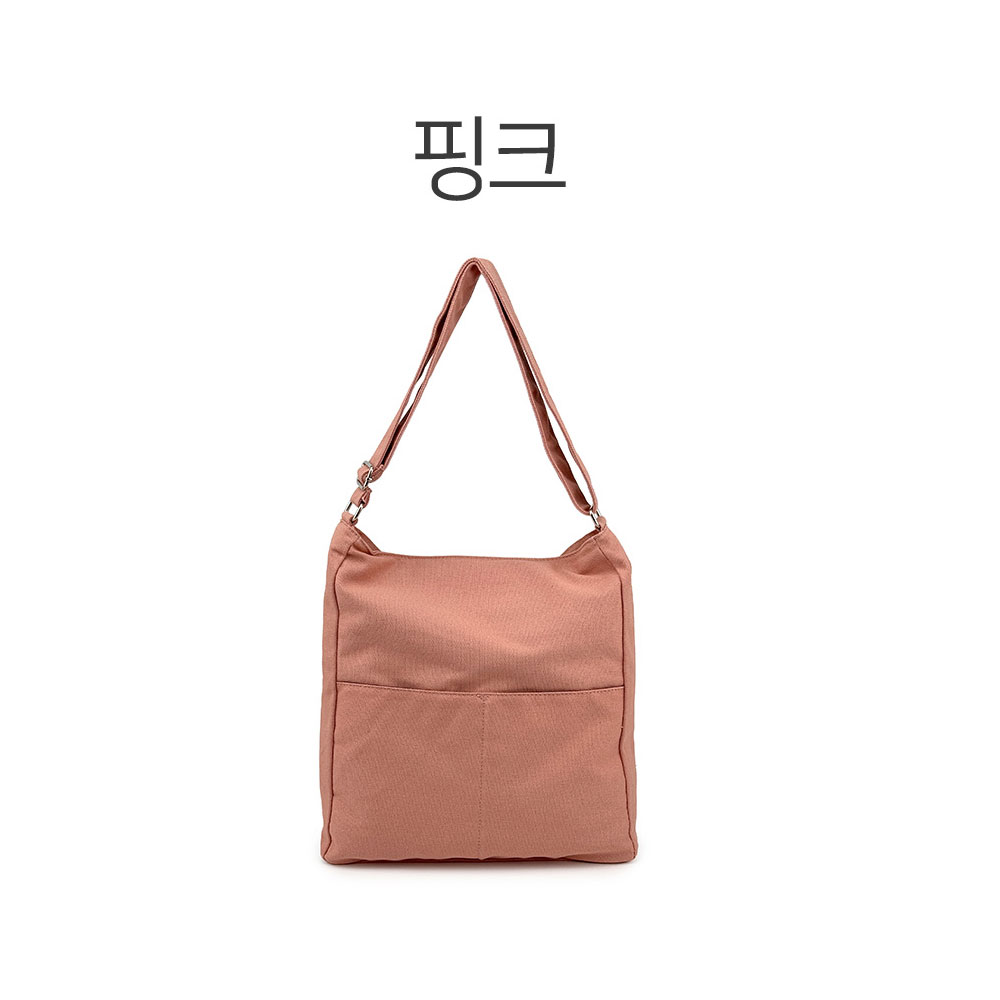 빅사이즈 에코 캔버스 크로스백 캐주얼 경량 천 스퀘어 대형 가벼운 숄더 크로스가방 이미지 7