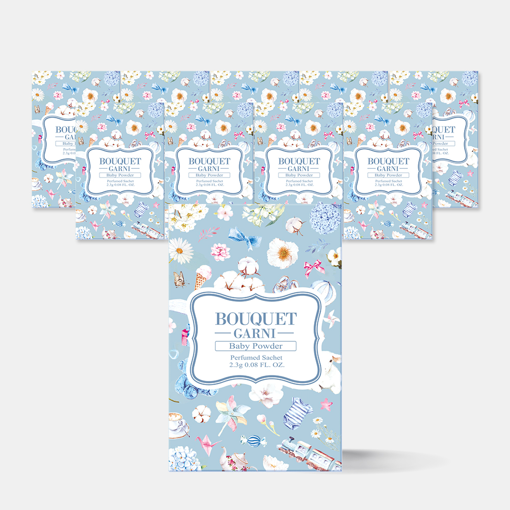 [20개] 부케가르니 미니 샤쉐 2.3g 탈취 99.6% 옷장탈취제 옷장방향제 실내 옷장냄새제거 베이비파우더