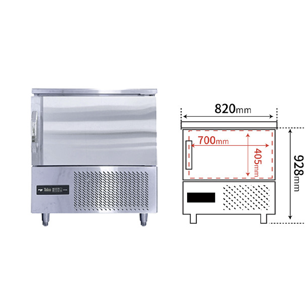 라셀르 급속냉동고 초저온 냉각기 동결고 업소용 떡 얼음팩 케익 과일 공장 카페 식당 5단