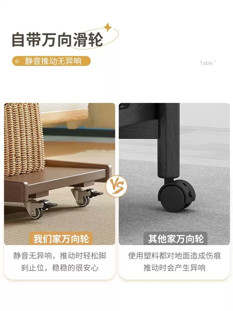 이동식 보조테이블 소파 사이드 간이 쇼파 거실 티테이블 침실 미니 침대 탁자 - 상세 이미지 4