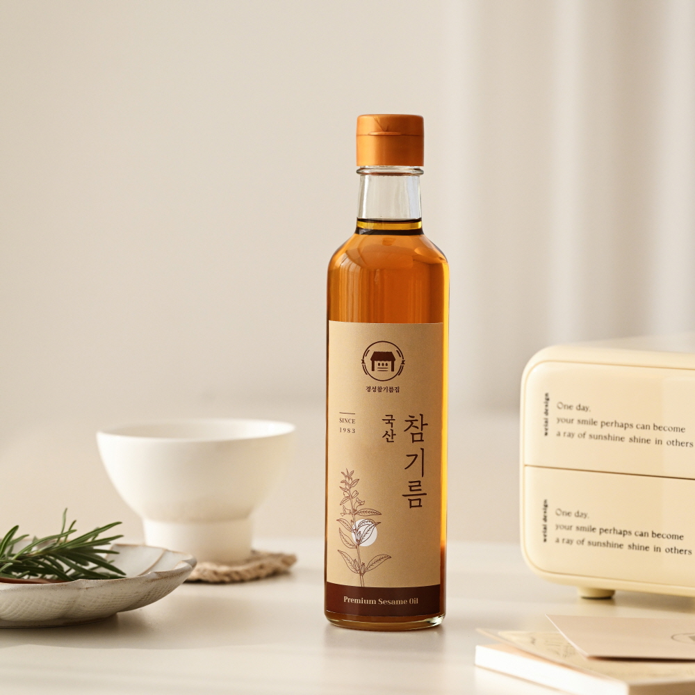 국산 저온압착 참기름 300ml [경성참기름집] 이미지 2
