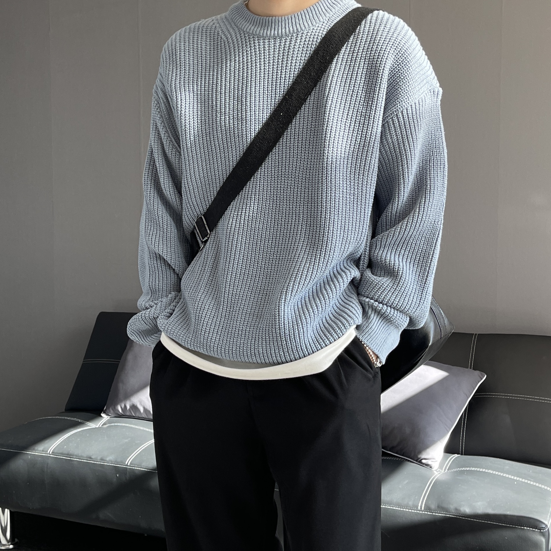 남자오버핏니트 남자하찌니트 이미지 8