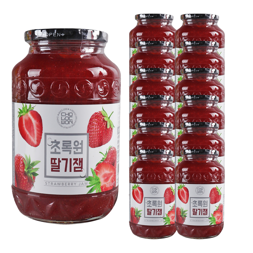 초록원 딸기잼 1kg _박스단위출고 : 데이올푸드