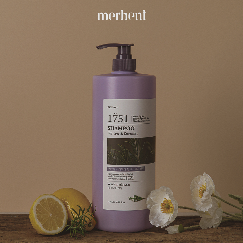 1+1 메르헨트 티트리 대용량 샴푸 1500ml 화이트머스크 약산성 미용실 정수리냄새 이미지 3