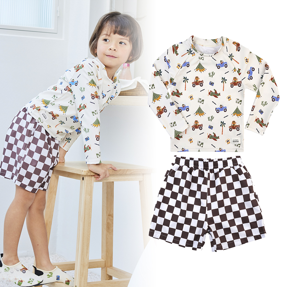 키즈 래쉬가드 세트 초등 남아 어린이 아동 유아 수영복 사파리보드숏상하