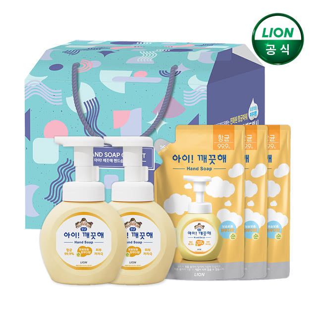 아이깨끗해 핸드워시 베스트 선물세트 (250ml 본품 2개+200ml 리필 3개) 가격 비교 라이온코리아 브랜드스토어 아이깨끗해 핸드워시 베스트 선물세트 (250ml 본품 2개+200ml 리필 3개)