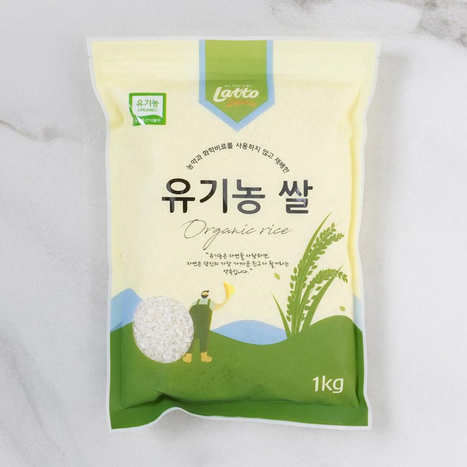 메가마트 초록숟가락 유기농 쌀(국내산) 1kg - 메인 이미지