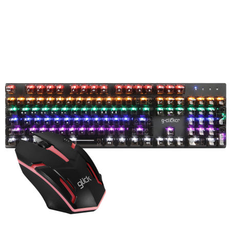 지클릭커 슈퍼히어로 GK-K540 블랙 (청축) + CT170 키보드 유선 마우스 세트
