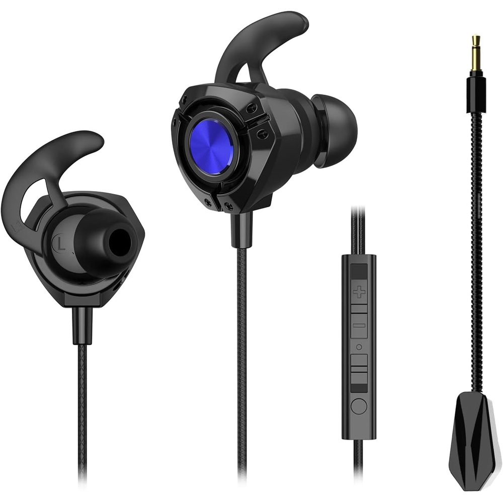 일본 게이밍 유선 이어폰 ps4 ps5 switch 마이크 음소거 기능 - 상품 이미지