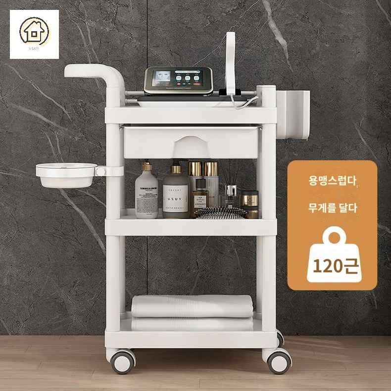 이동식 피부샵 미용실 트롤리 웨건 트레이 카트 선반 살롱 - 상세 이미지 5