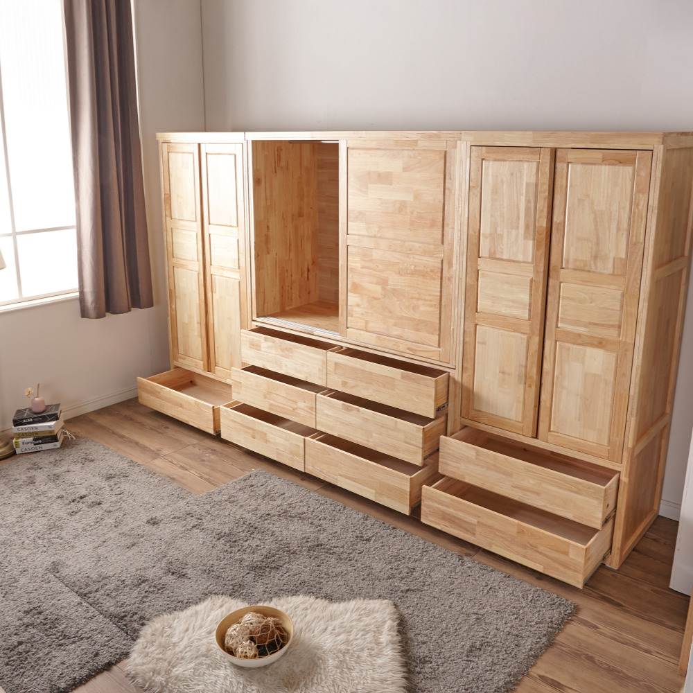 브휘트 원목옷장 슬라이딩장롱 슬라이드옷장 입본장 미닫이 1500x550x2000mm, 네추럴