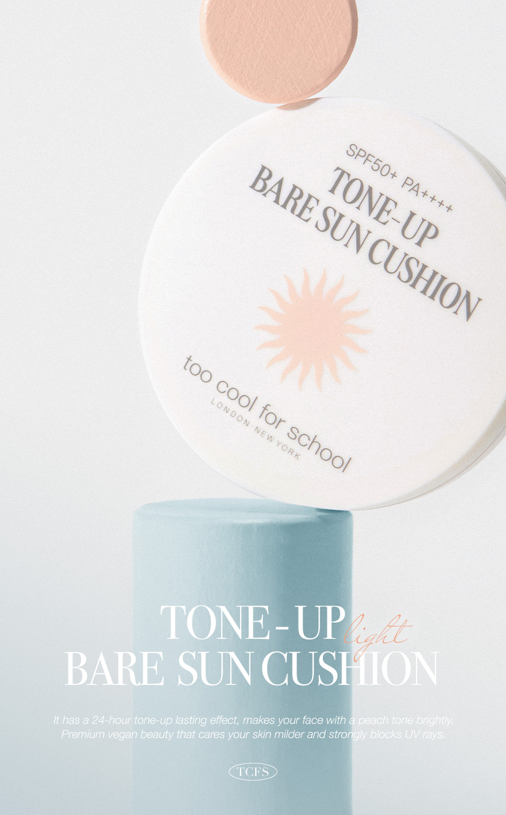 too cool for school tone up bare sun cushion korean
