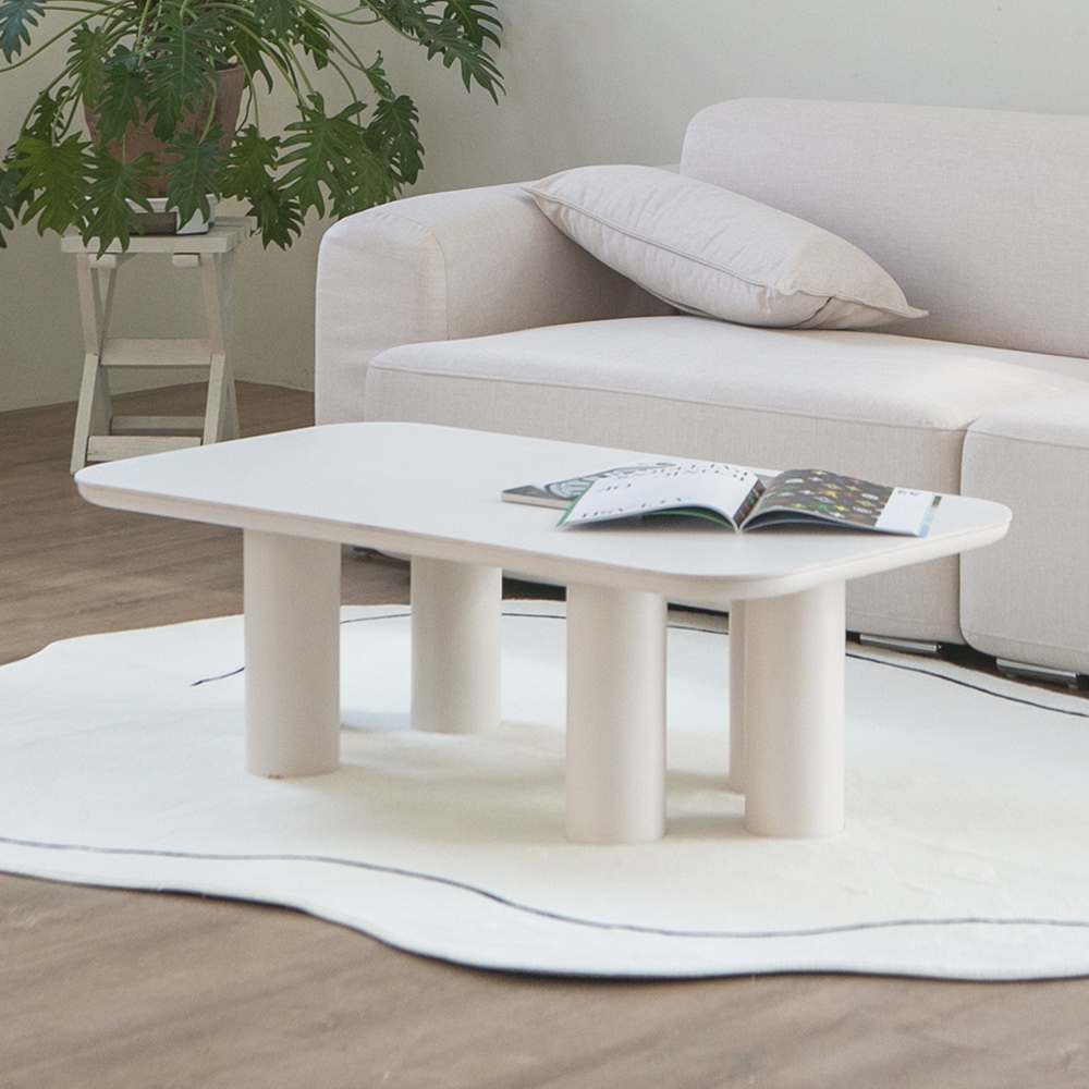 거실 쇼파테이블 밀크 세라믹 사각 거실탁자 트리플