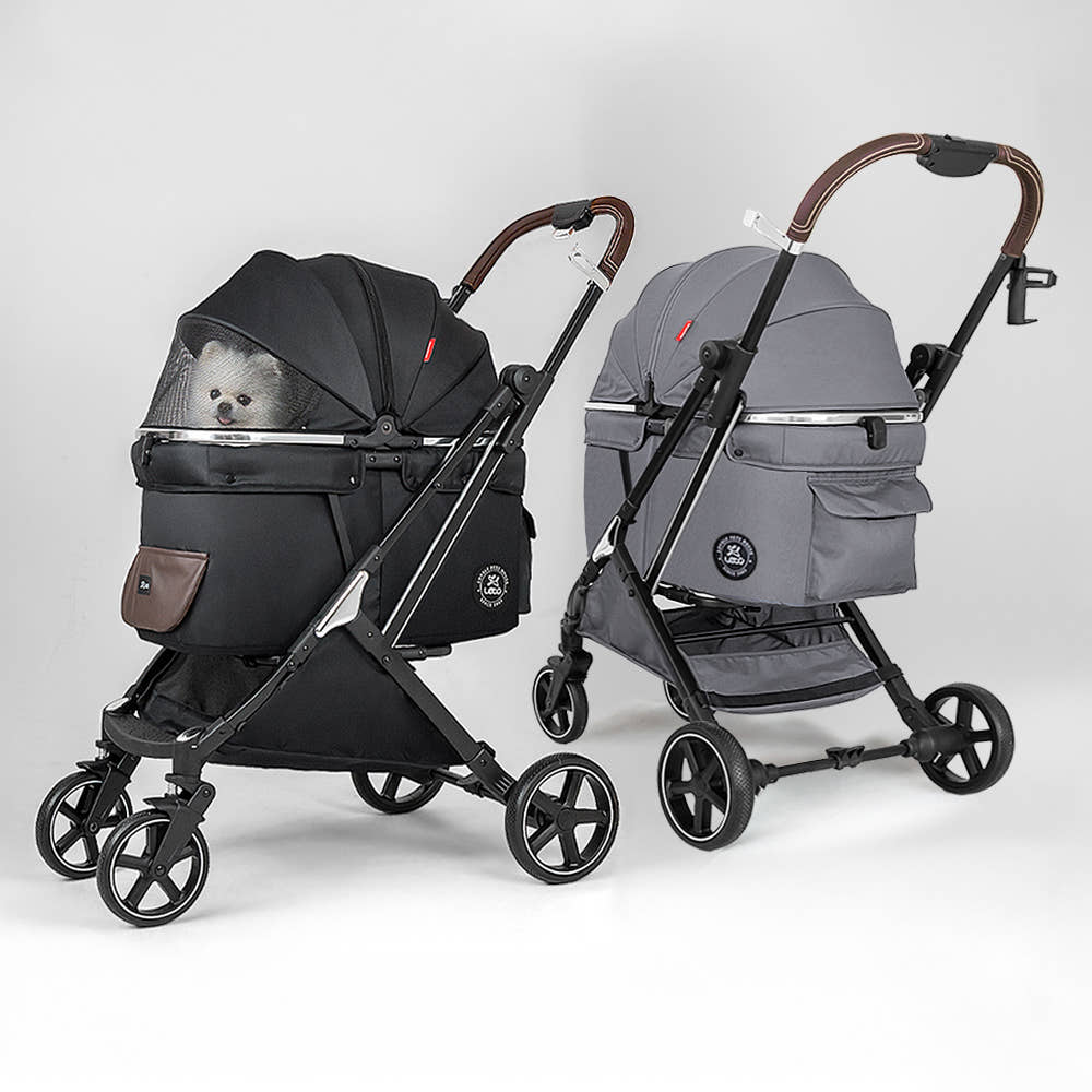 풀오토 퀵폴딩 유모차 접은 모습