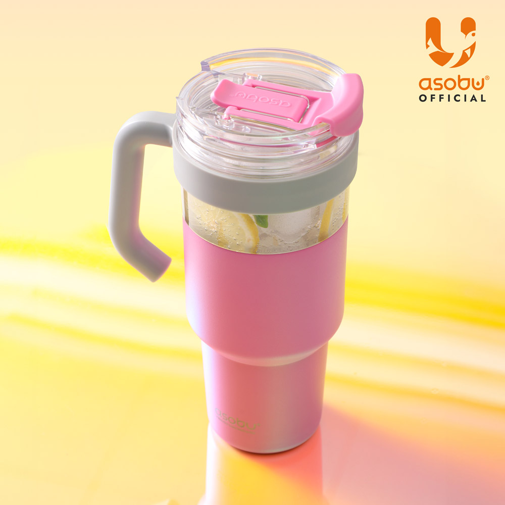 아소부 스테인레스 대용량 손잡이 빨대텀블러 추가 이미지