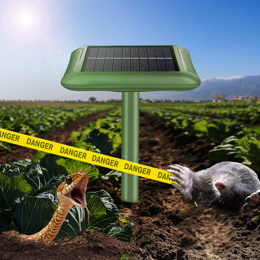 두더지 퇴치기 태양광 야생동물 고라니 조류 뱀 쥐 초음파 멧돼지 고양이 개 고급형