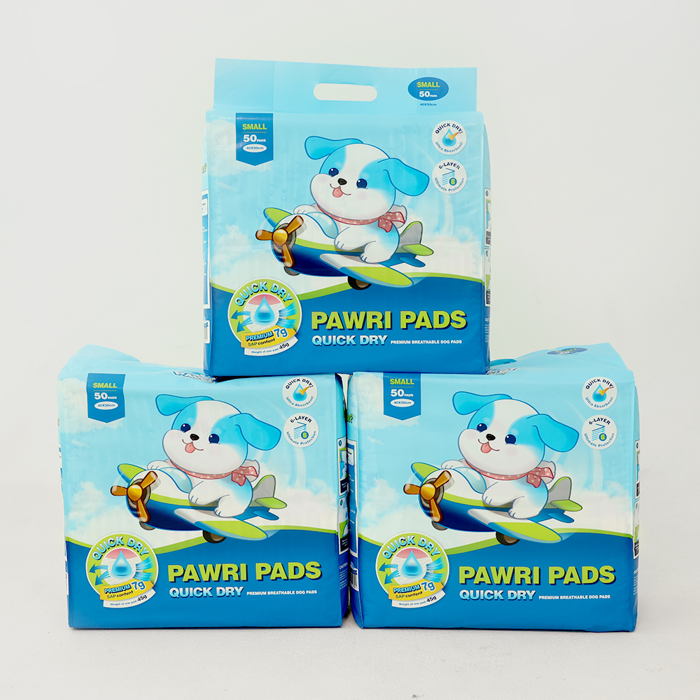 포우리 퀵드라이 고흡수 배변패드 큰패드 논슬립 두꺼운 소형, 50매입, 3개