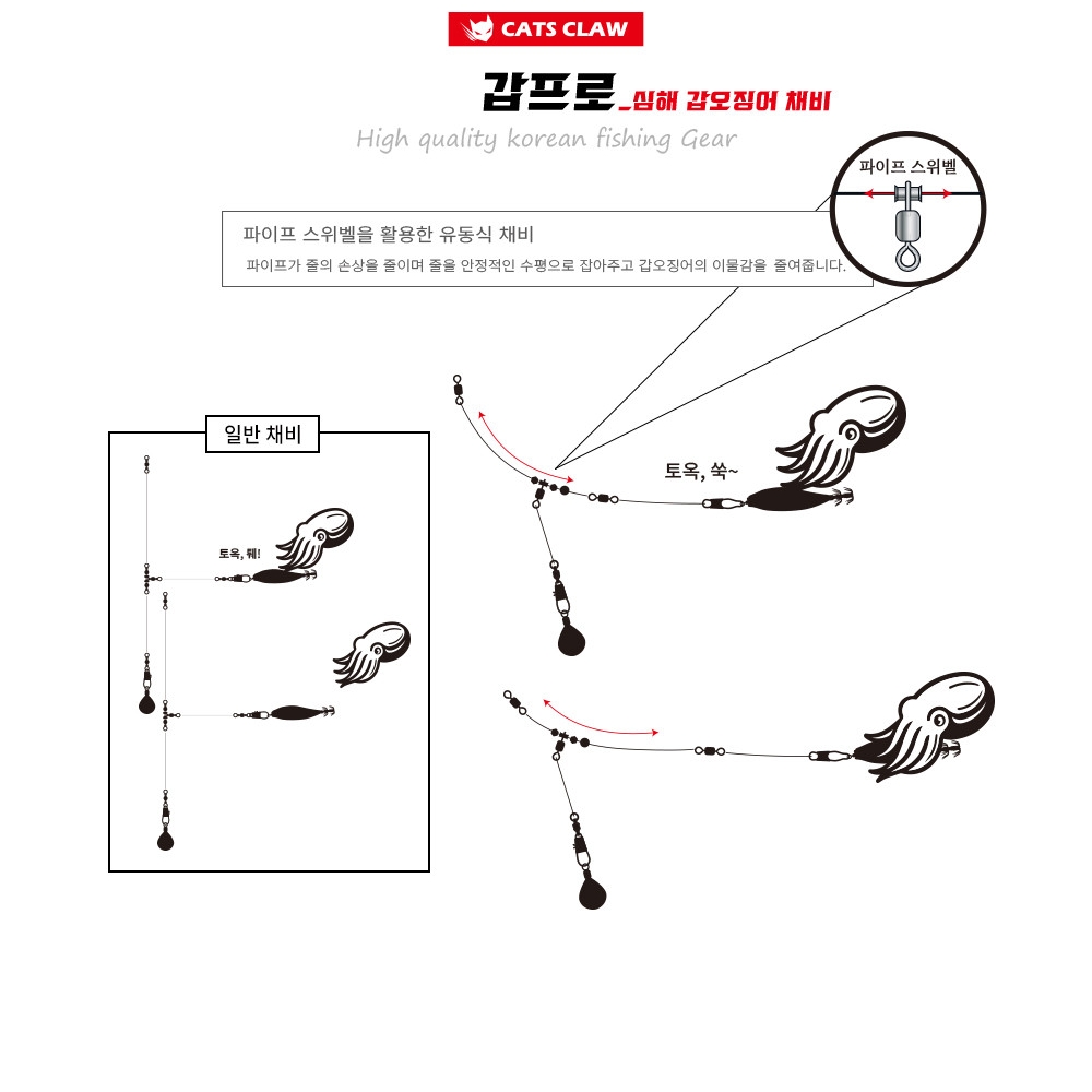캣츠크로우 심해 갑pro 갑프로 갑오징어채비 - 상세 이미지 4
