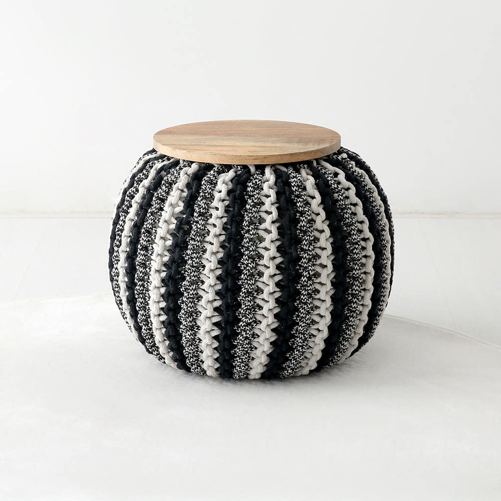 WISCON 원목상판푸프 지브라패턴 3TYPE 6003.3258