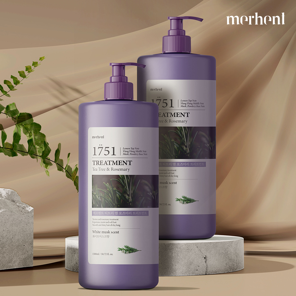 1+1 메르헨트 티트리 트리트먼트1500ml 화이트머스크 대용량 미용실 단백질 손상모 이미지 2