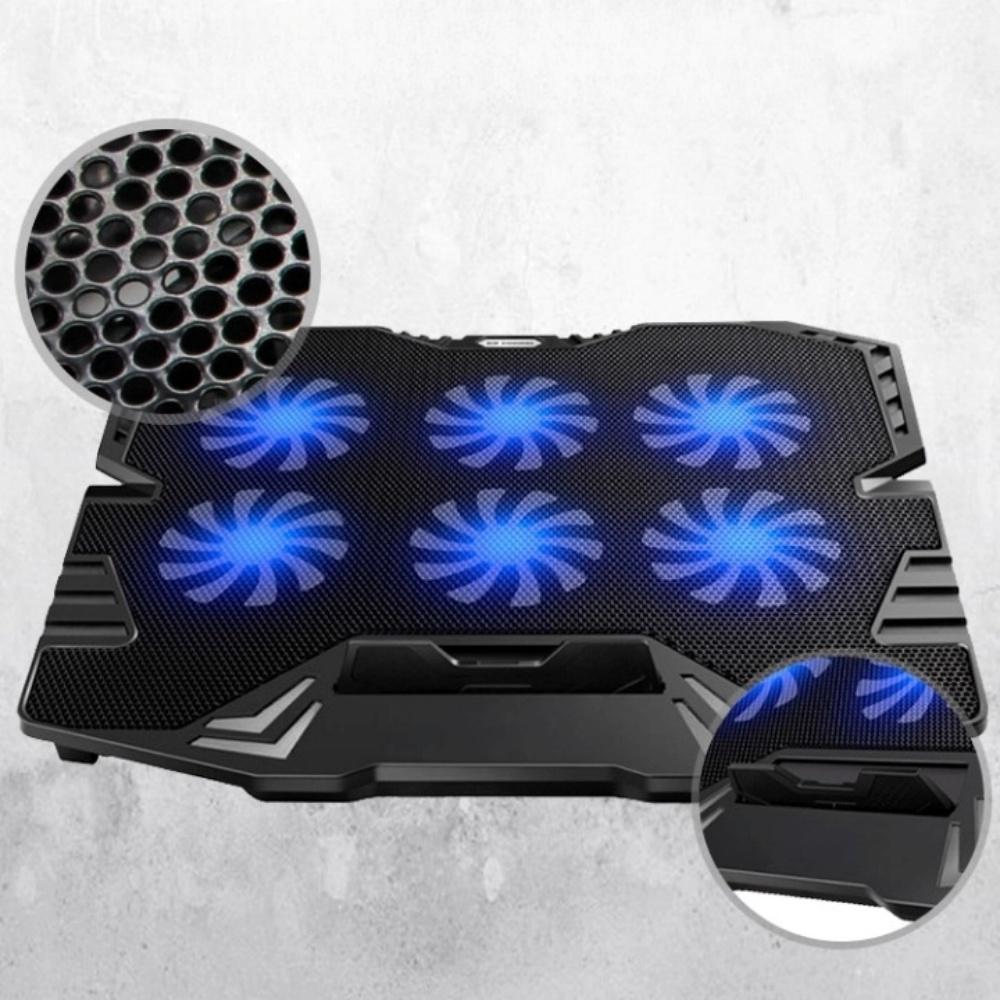 [팬 6개] 게이밍 노트북 쿨링 스탠드 노트북 냉각팬