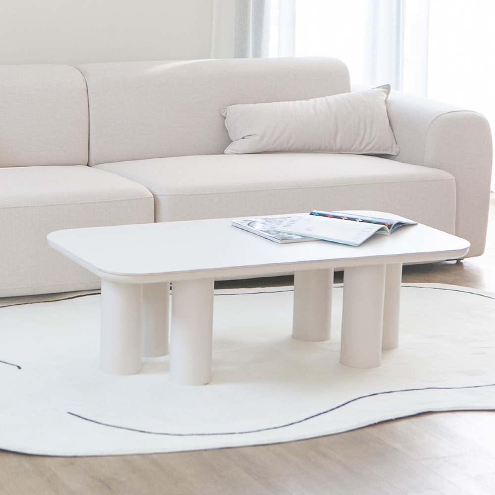 거실 쇼파테이블 밀크 세라믹 사각 거실탁자 트리플