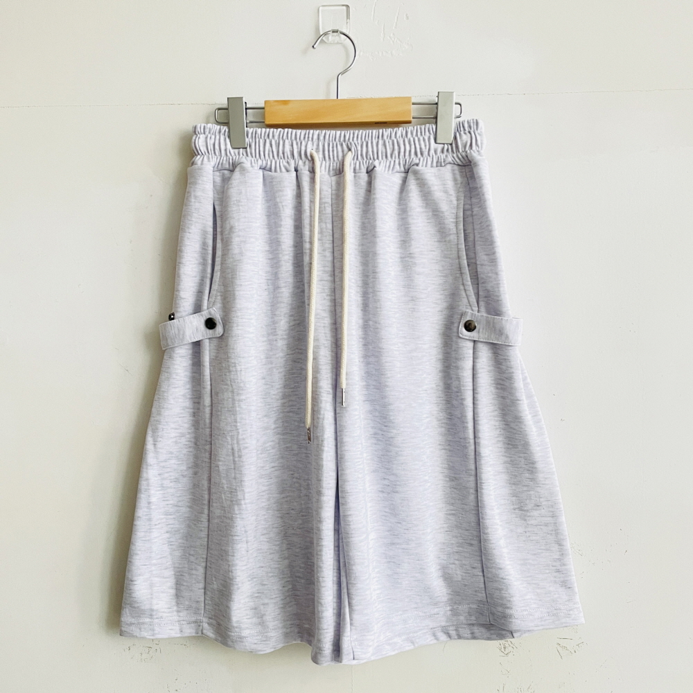 버뮤다반바지 5부반바지 와이드팬츠 여성 비죠 밴딩 팬츠 - 상세 이미지 3