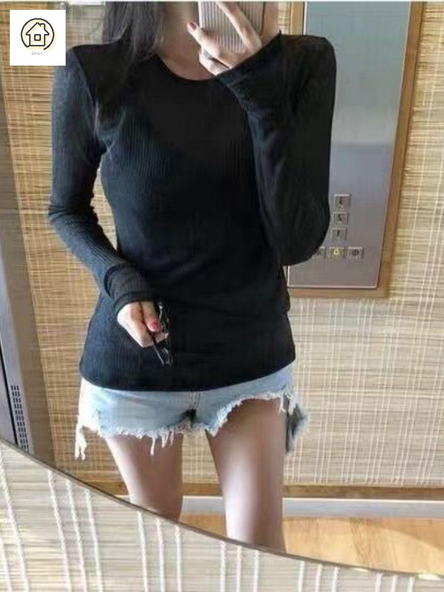 티셔츠 홀터넥 나시 진주 상의 패션 코디 - 상세 이미지 4