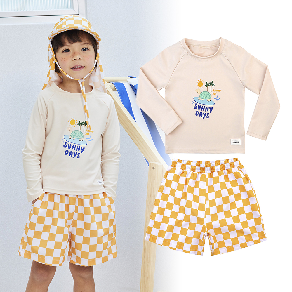 키즈 유아 래쉬가드 초등 남아 아기 어린이 아동 키즈수영복 세트 체크보드숏상하거북이