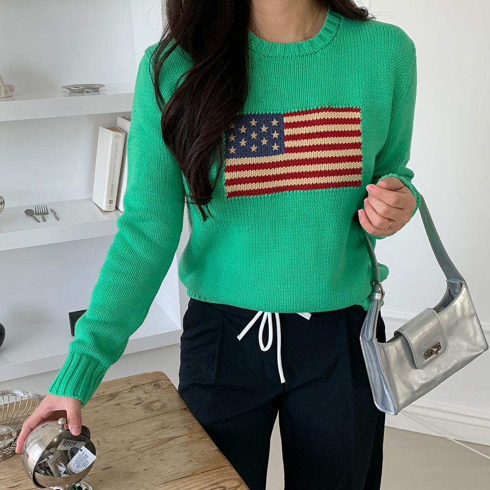 폴로 랄프로렌 보이즈 성조기 니트 스웨터 추가 이미지