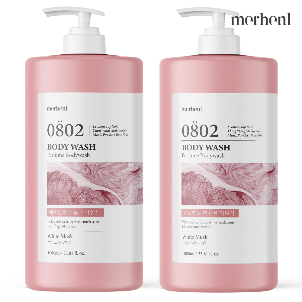 1+1 메르헨트 퍼퓸 바디워시 1000ml 화이트머스크 약산성 대용량 남자 여자 향기좋은 - 상품 이미지