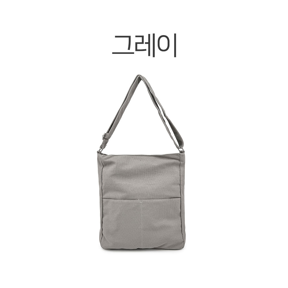 빅사이즈 에코 캔버스 크로스백 캐주얼 경량 천 스퀘어 대형 가벼운 숄더 크로스가방 - 상세 이미지 3