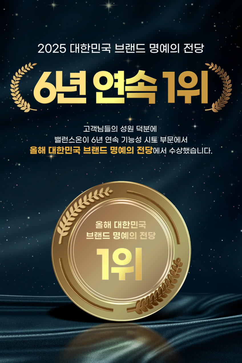 밸런스온 기능성 프리미엄시트 M SIZE 2개세트(자세교정 사무실 쿨 의자 무하중방석) 판매처 상세 정보 이미지 1
