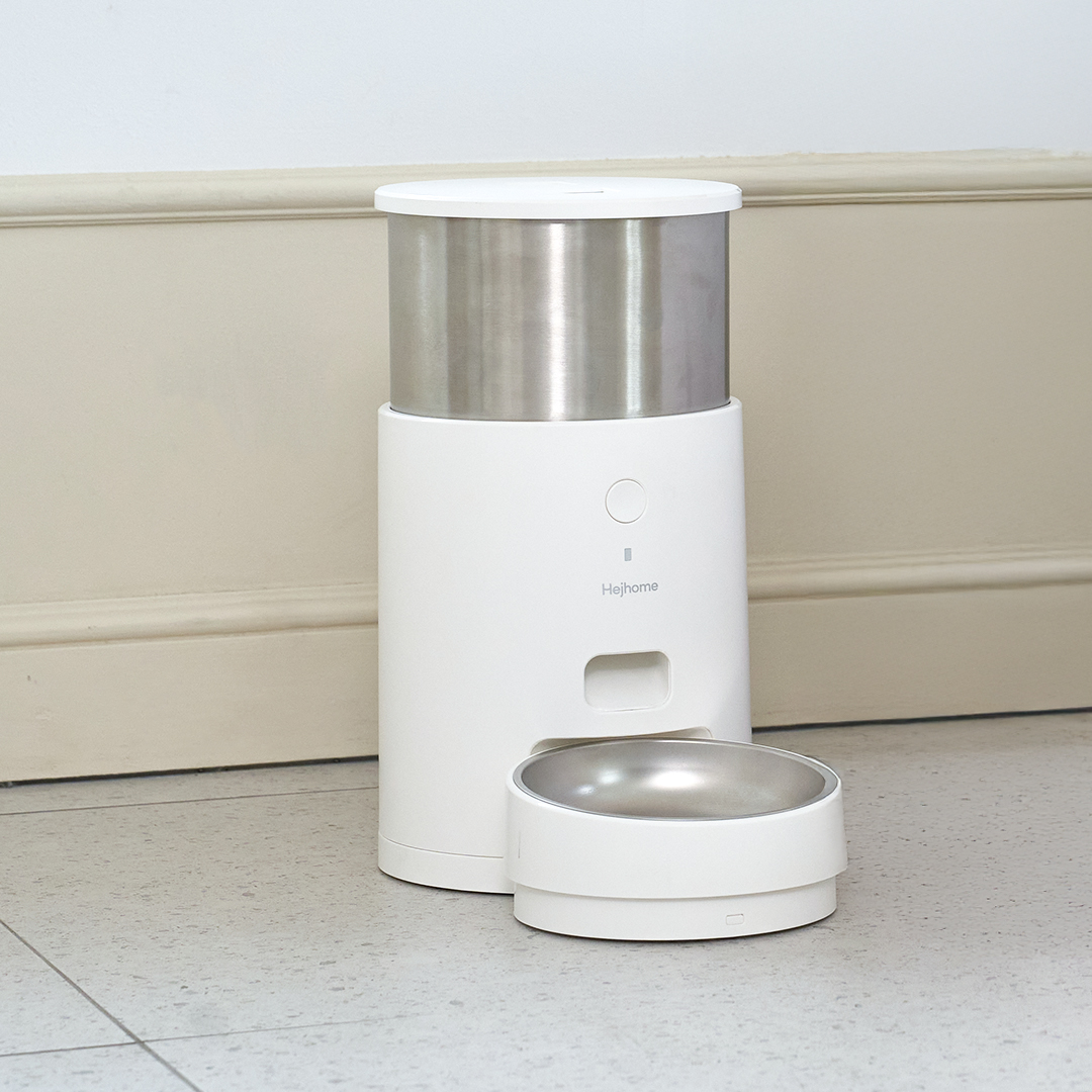 헤이홈 강아지 고양이 스마트 펫 자동급식기 Care+전용 도자기 밥그릇+급식기 제습제