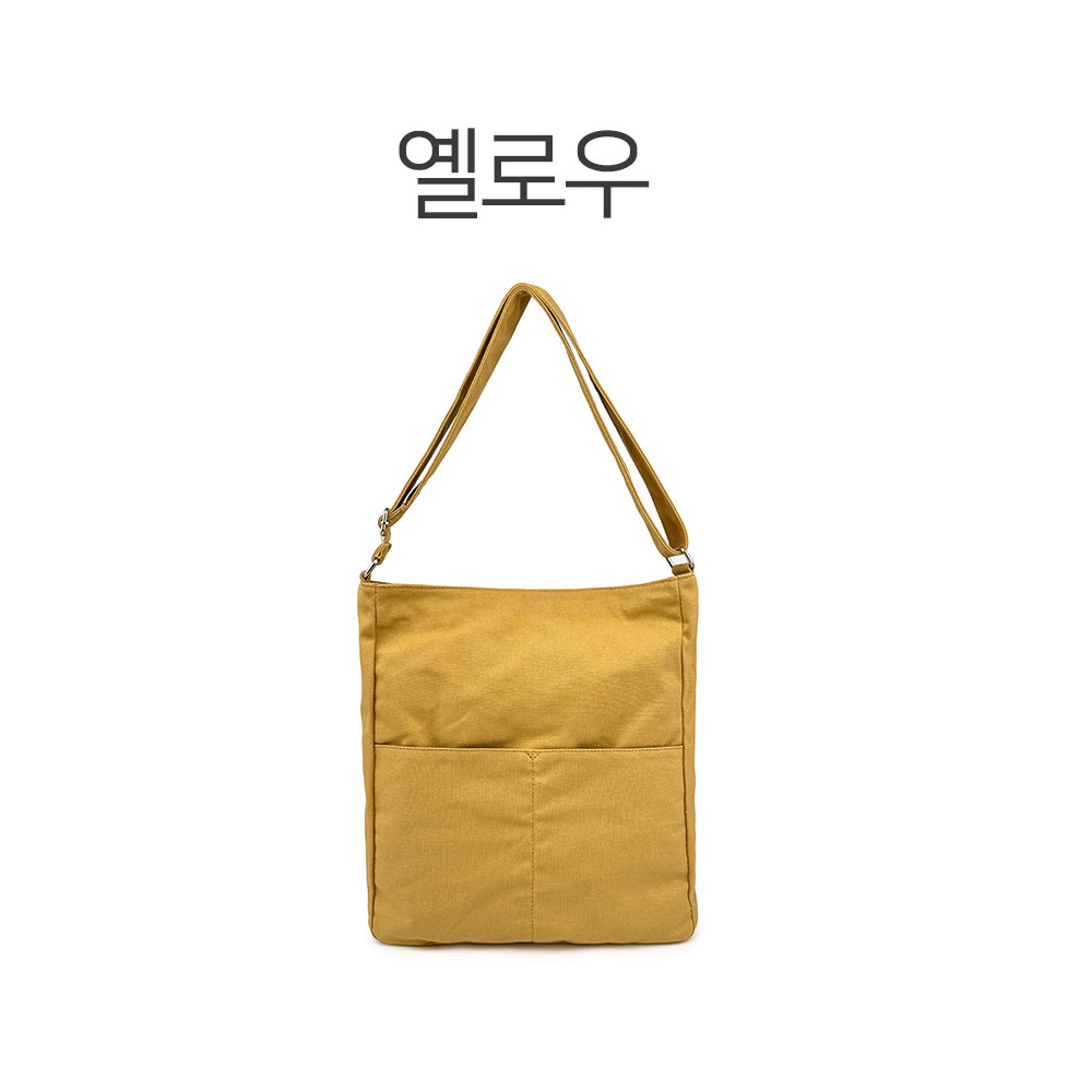 빅사이즈 에코 캔버스 크로스백 캐주얼 경량 천 스퀘어 대형 가벼운 숄더 크로스가방 이미지 6
