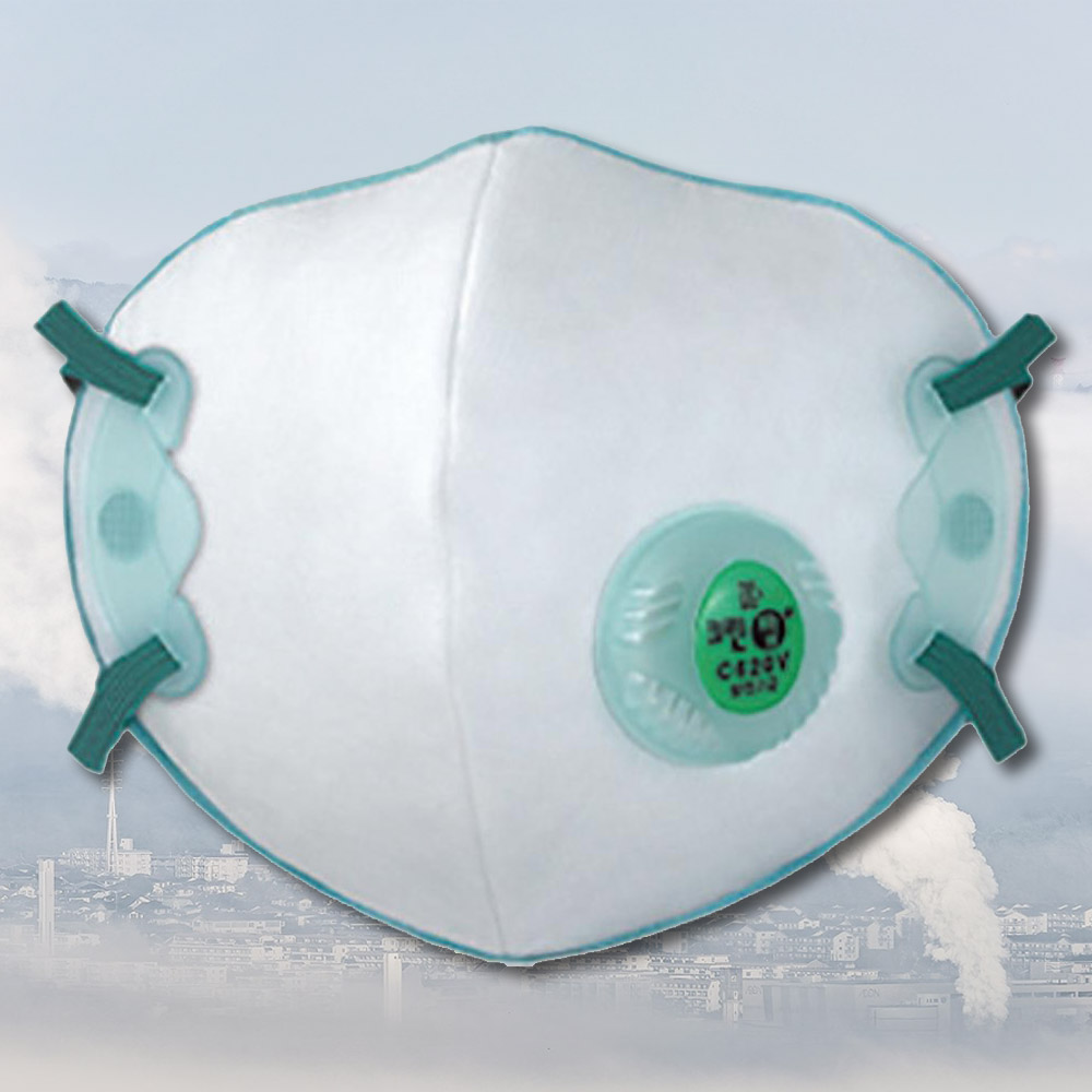 크린탑 안면부 여과식 보형물 방진마스크 10개입 C620V (2급배기) - 상품 이미지