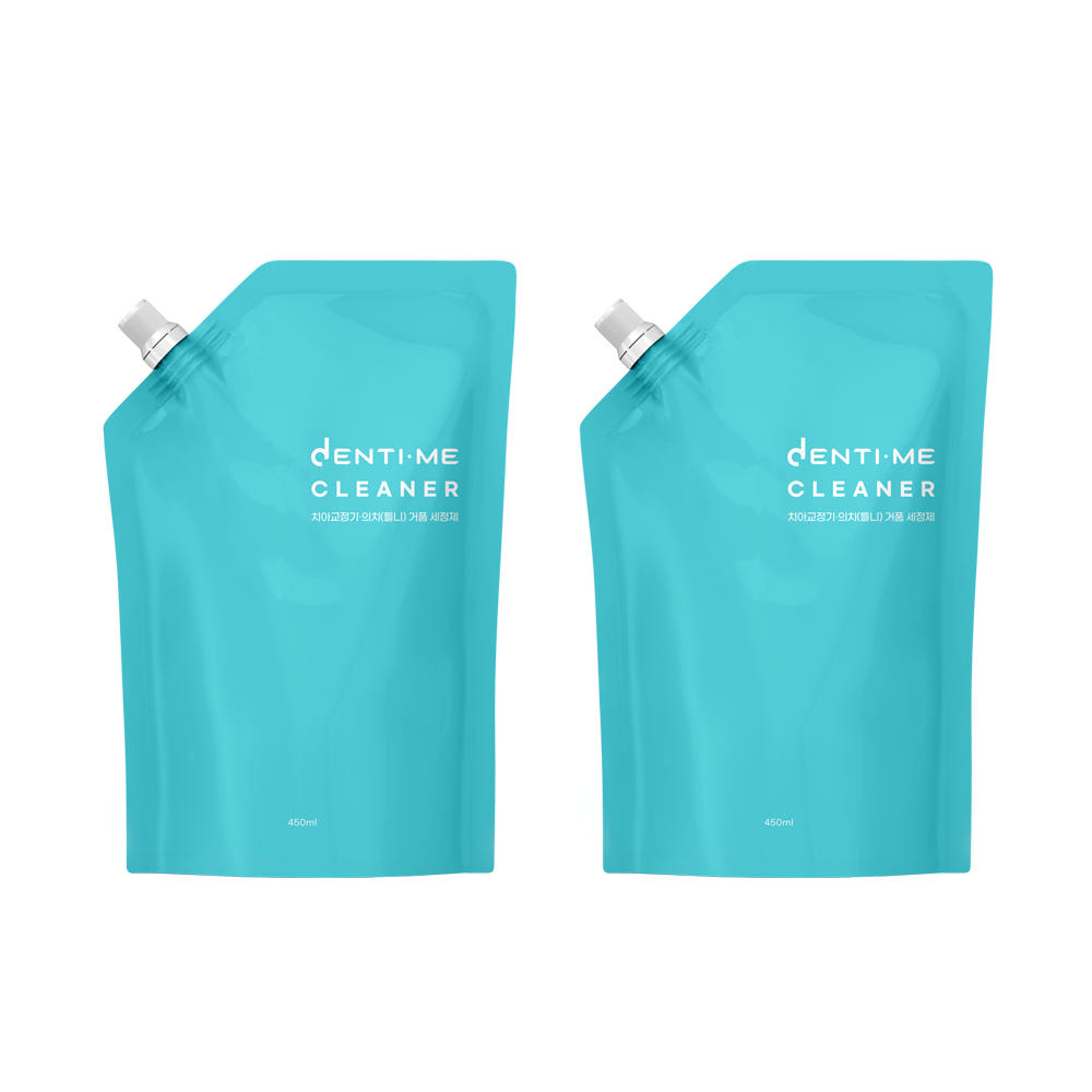 덴티미 덴티미클리너 리필형 거품형 의치 틀니 세정제 450ml 2개